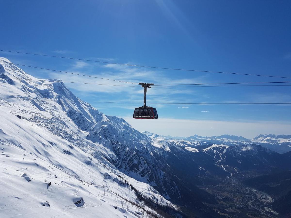 Vue Brevent Sublime En Centre Ville Avec Parking Prive Chamonix Bagian luar foto