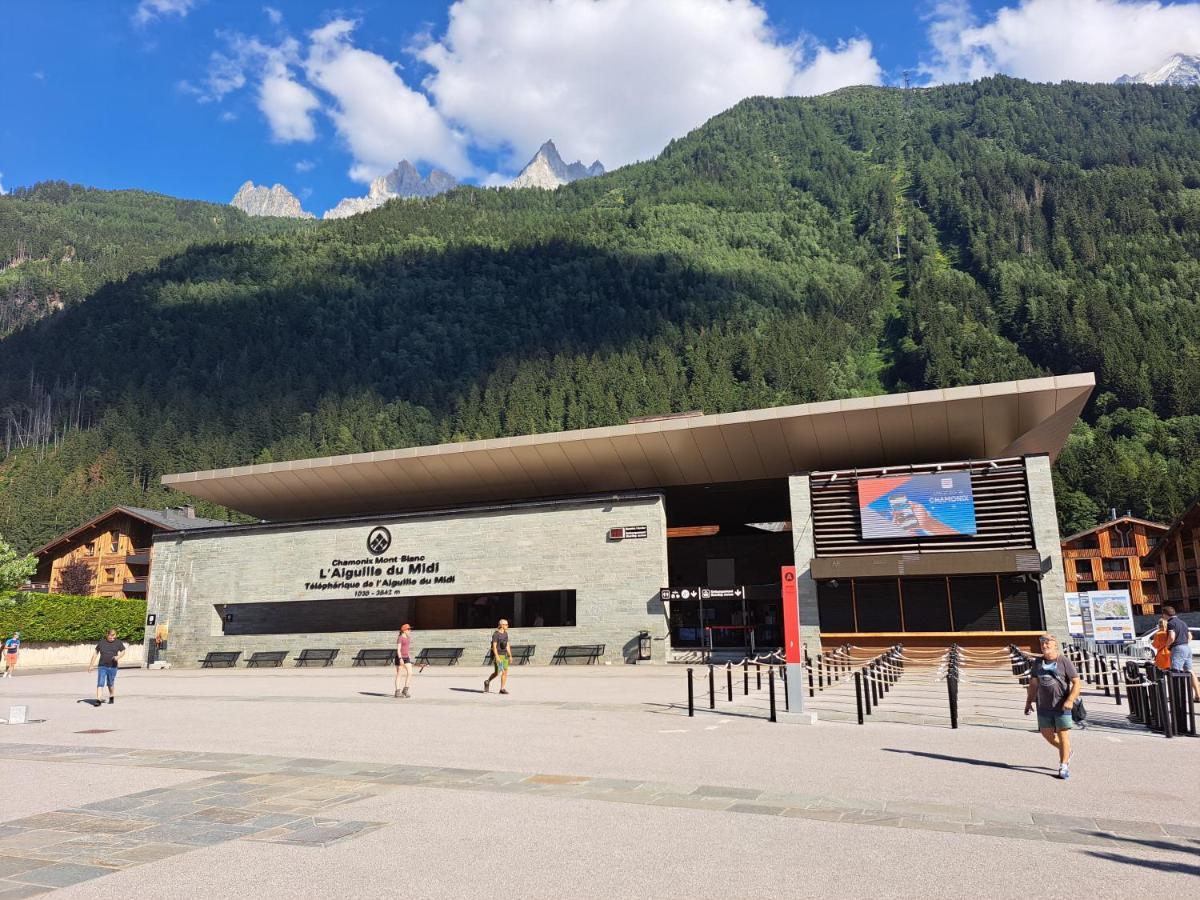 Vue Brevent Sublime En Centre Ville Avec Parking Prive Chamonix Bagian luar foto