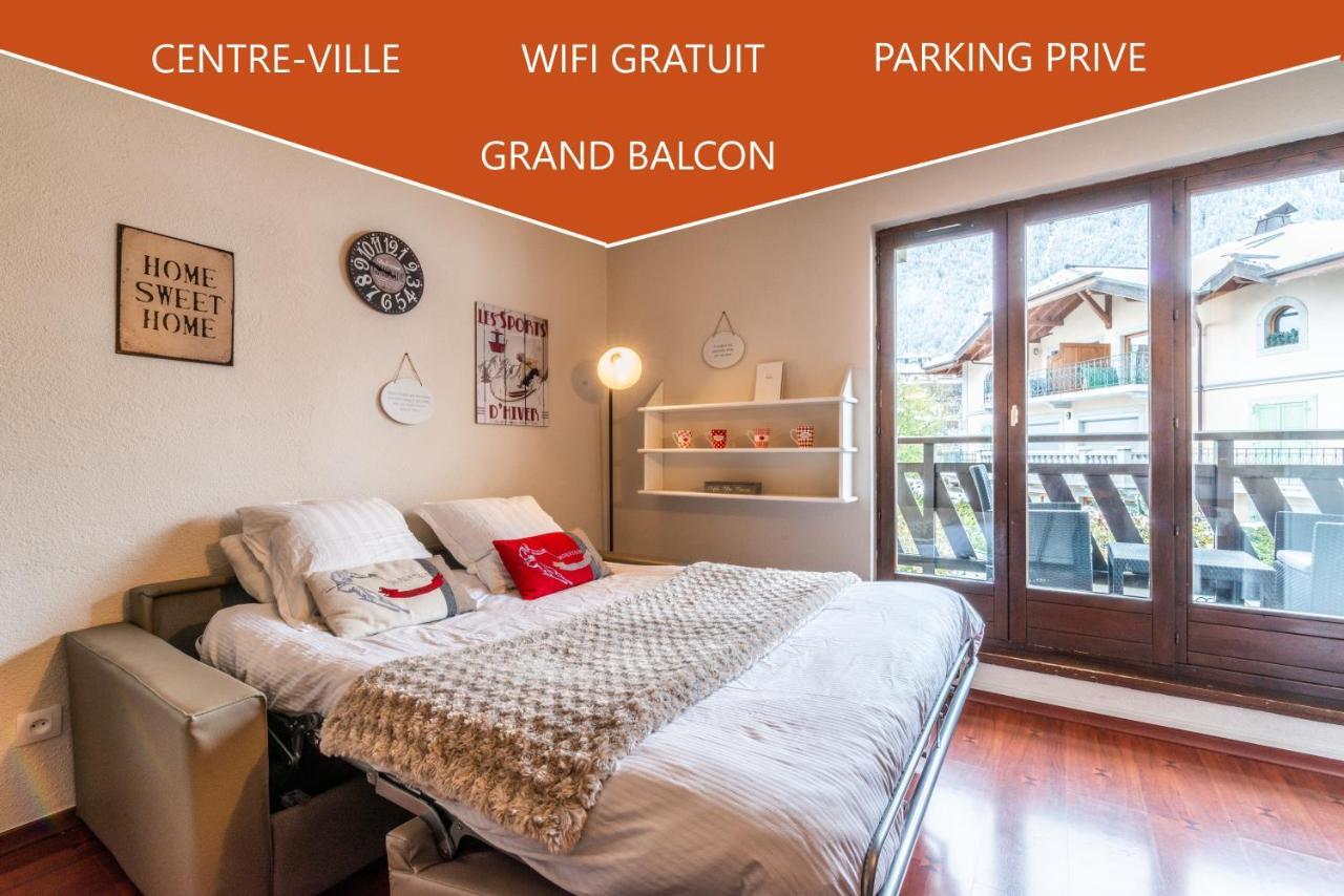 Vue Brevent Sublime En Centre Ville Avec Parking Prive Chamonix Bagian luar foto